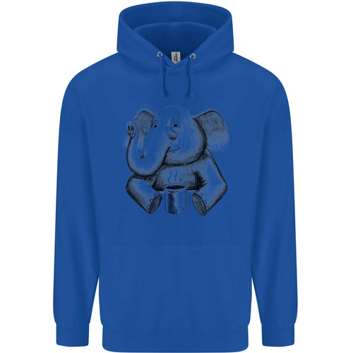 Elephant drinking coffee - an,