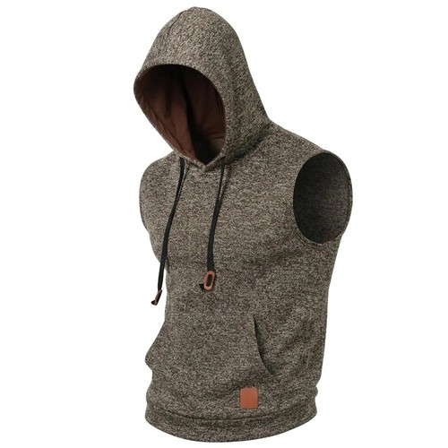 Mens gym sleeveless hoodie - gym,