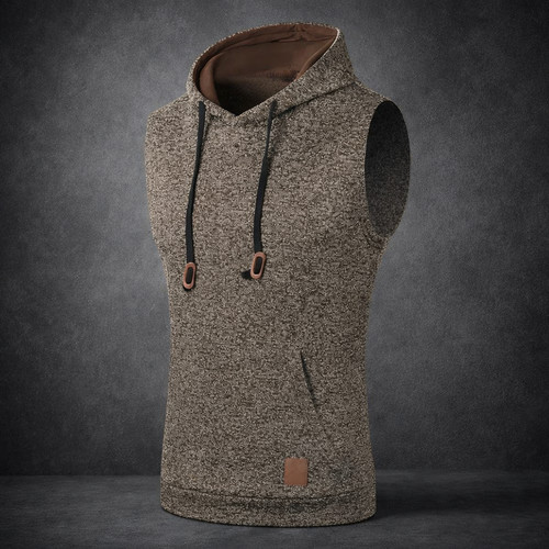 Mens sleeveless hoodie gym - mens,
